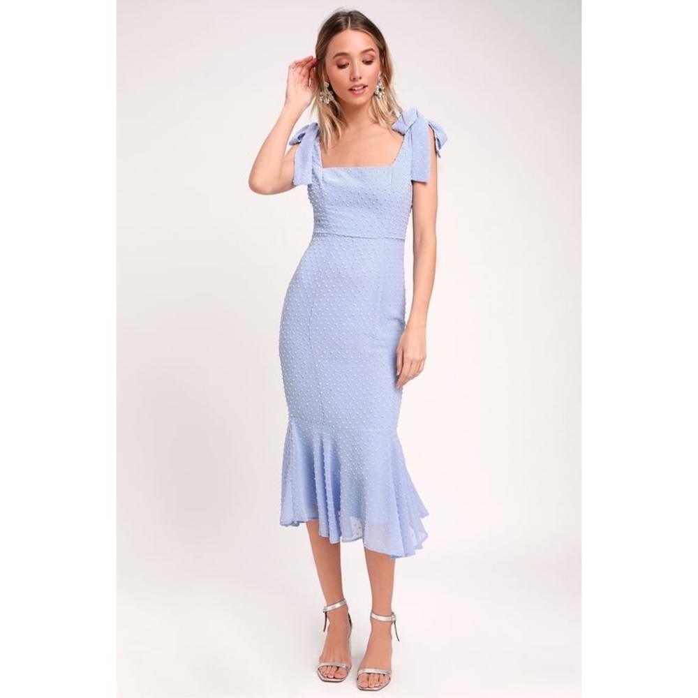 Lulus Periwinkle Midi Dress